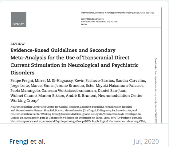 Estimulação transcraniana por corrente contínua (tDCS) para prevenir a recaída do transtorno depressivo maior: resultados de um acompanhamento de 6 meses